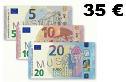 35€ Verrechnungsscheck